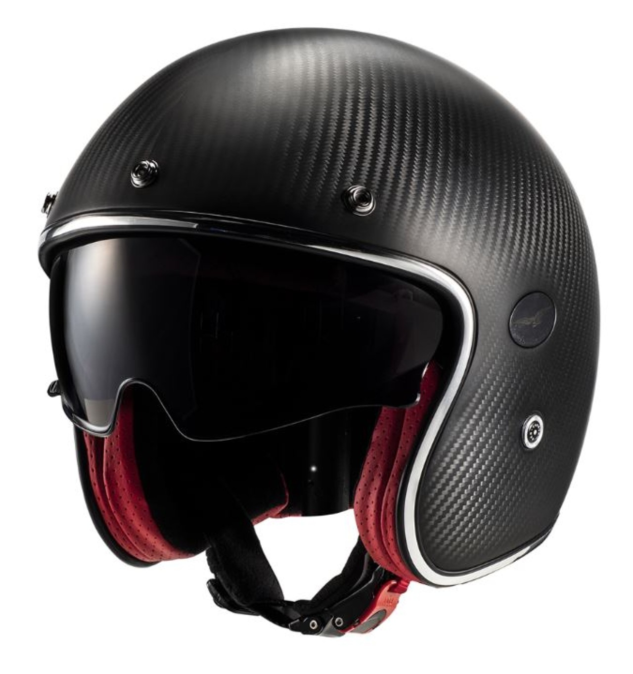 Moto Guzzi Jethelm Carbon schwarz / rot